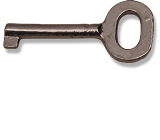 Schlüssel für Handfeuermelder aus Metall 